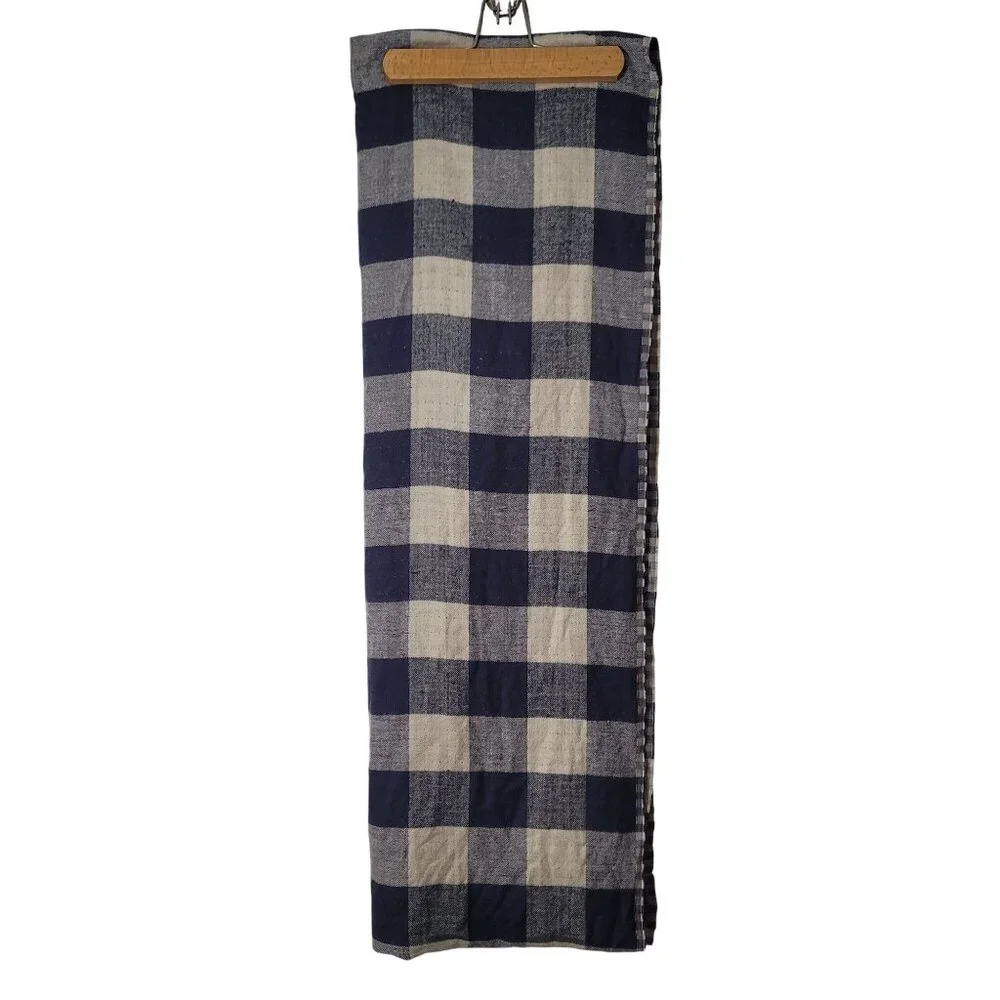 Ann Taylor Loft Blue & Beige Plaid Infinity Scarf Soft straddles comfort and chi